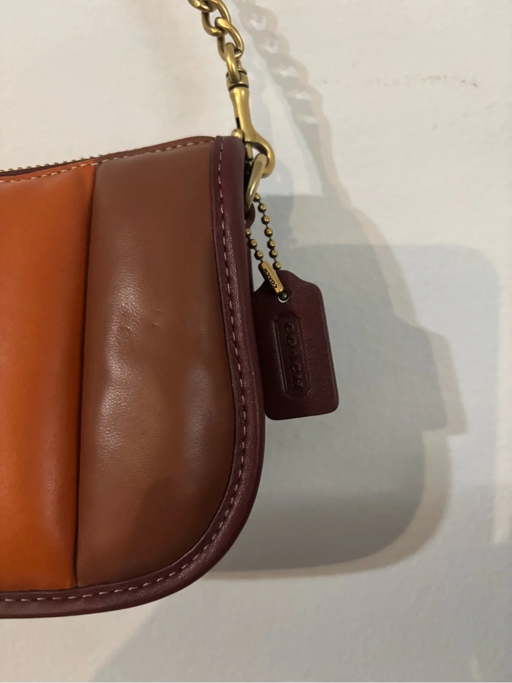 NWOT Coach Quilting Swinger 20 Gold Brass Hardware